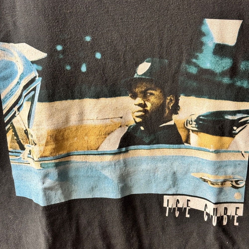 Ice Cube Impala Rap Black Short Sleeve T-Shirt Women’s Size M, NWA Gangsta Rap - Picture 2 of 4